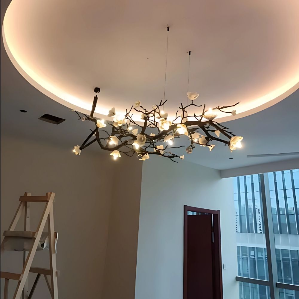 Wanos Crystal Flower Tree Branch Chandelier by Bling Lighting Studio
