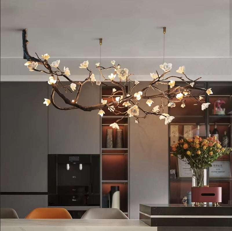 Wanos Crystal Flower Tree Branch Chandelier by Bling Lighting Studio