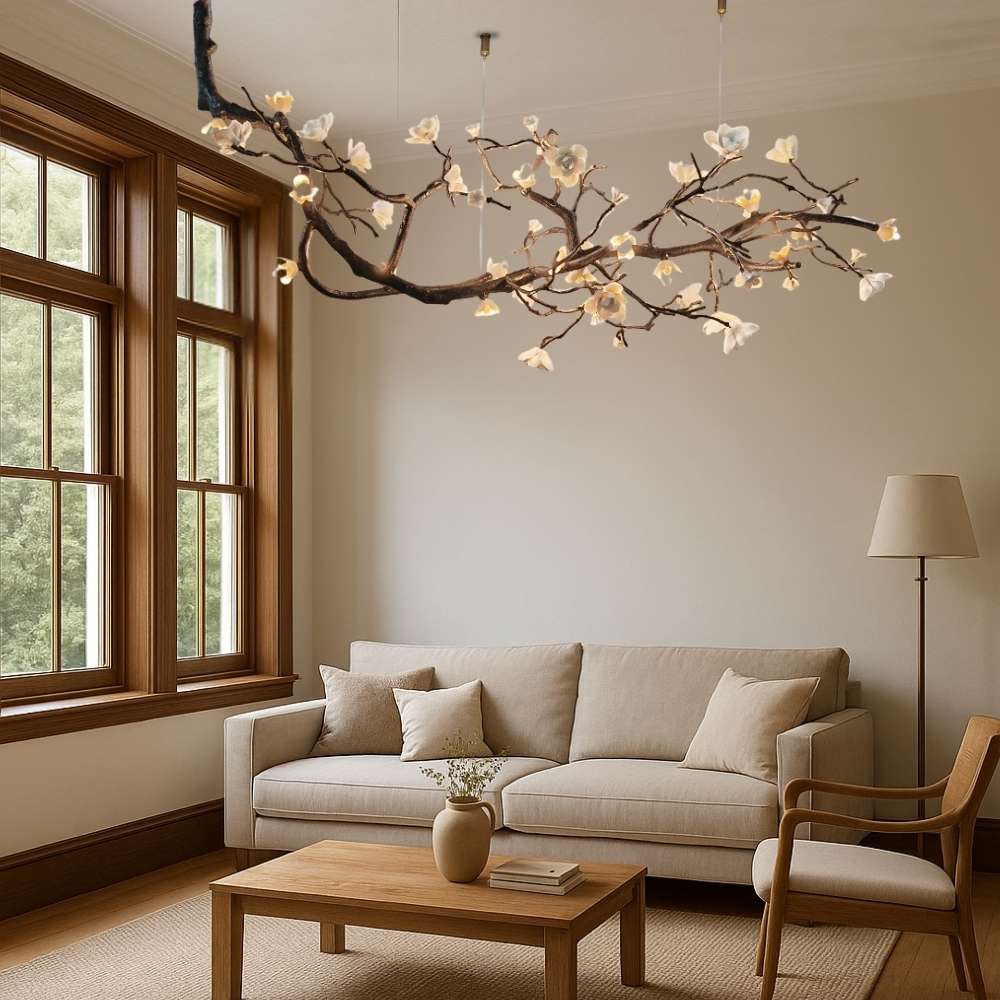 Wanos Crystal Flower Tree Branch Chandelier by Bling Lighting Studio