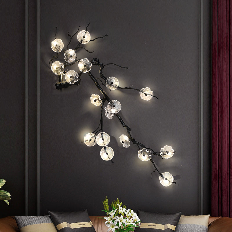 Plum Blossoms Branch Wall Lamp detail view