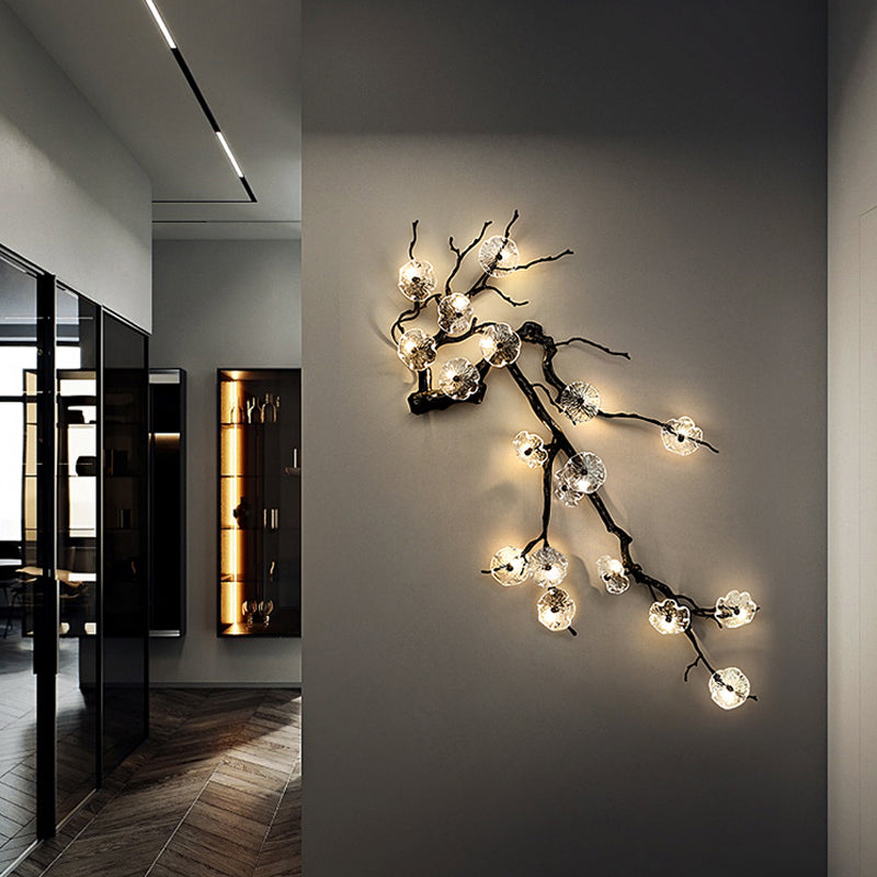 Plum Blossoms Branch Wall Lamp material and finish detail