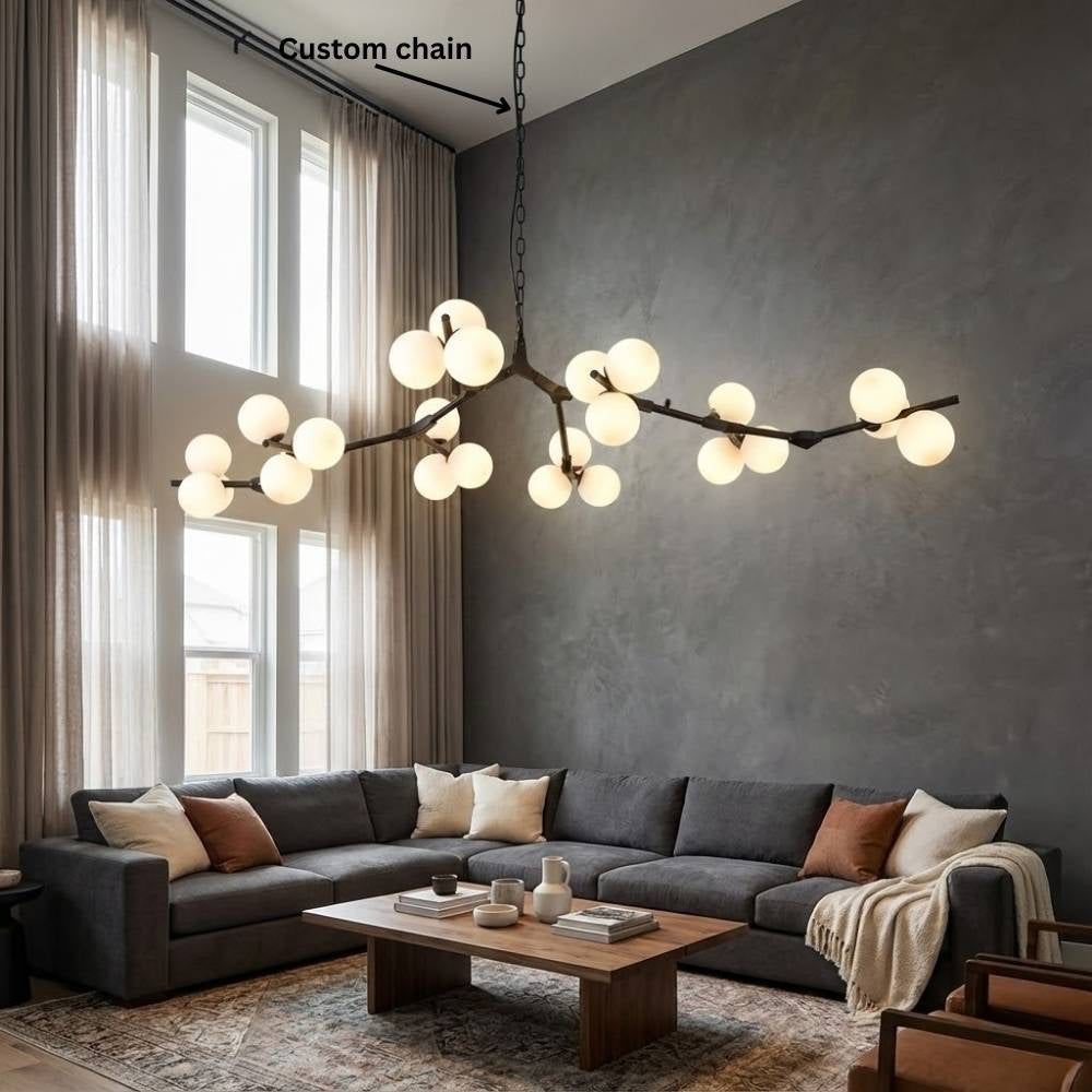 Lio Globe Tree Branch Chandelier by Bling Lighting Studio