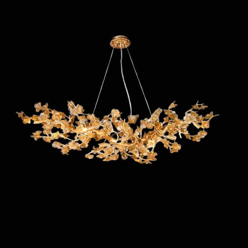 Branch Modern Leaf Linear Chandelier