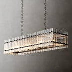 Modern Rectangular Linear Chandelier