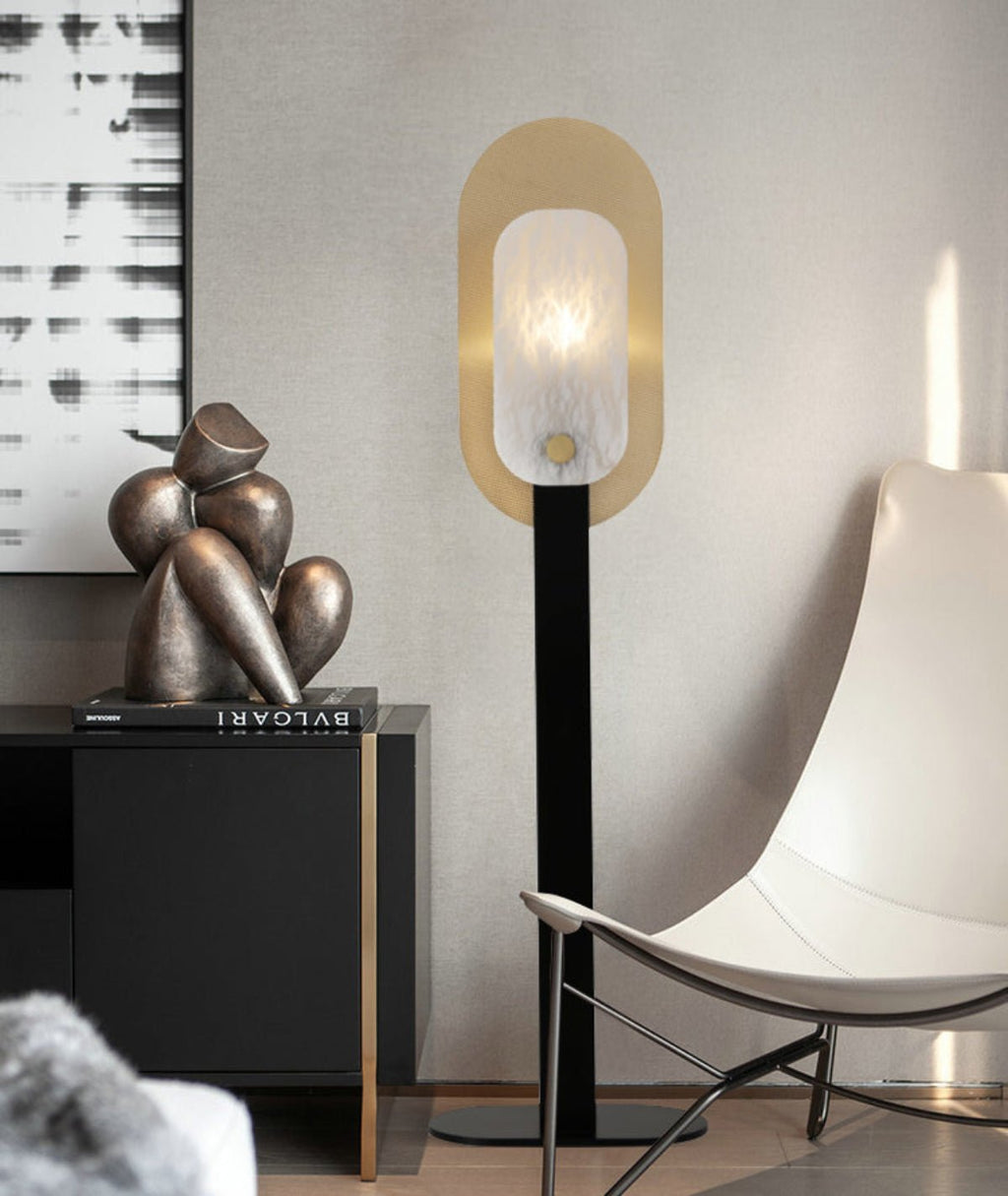 Mosaic Elegance Alabaster Floor Lamp