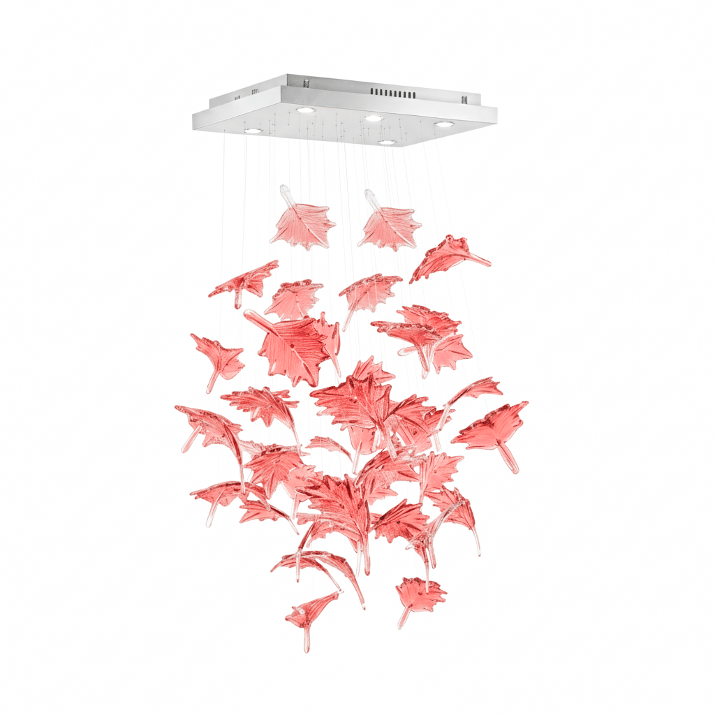 Multicolor Crystal Maple Leaf Chandelier