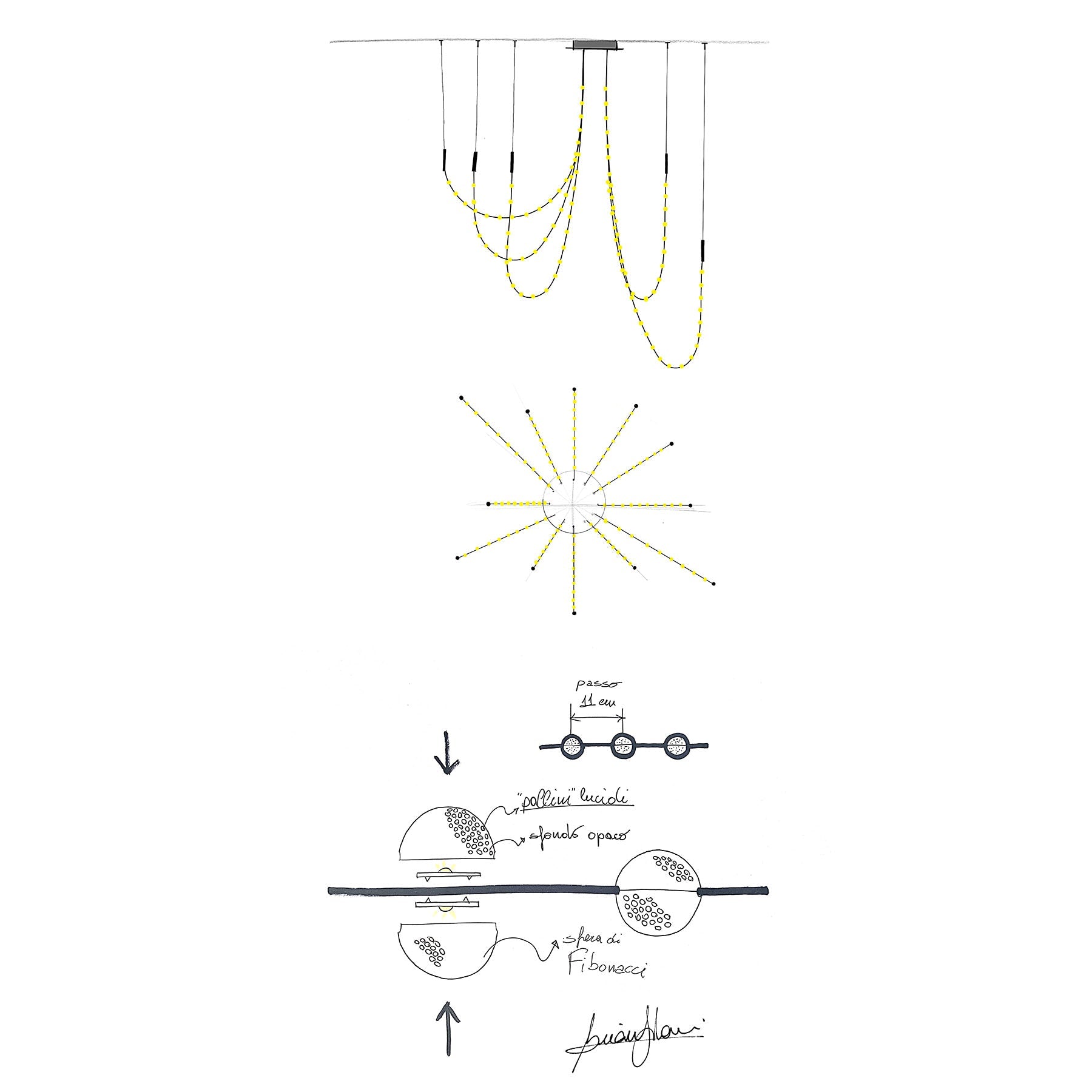 Minimalist Multiple Light Point Chandelier product image