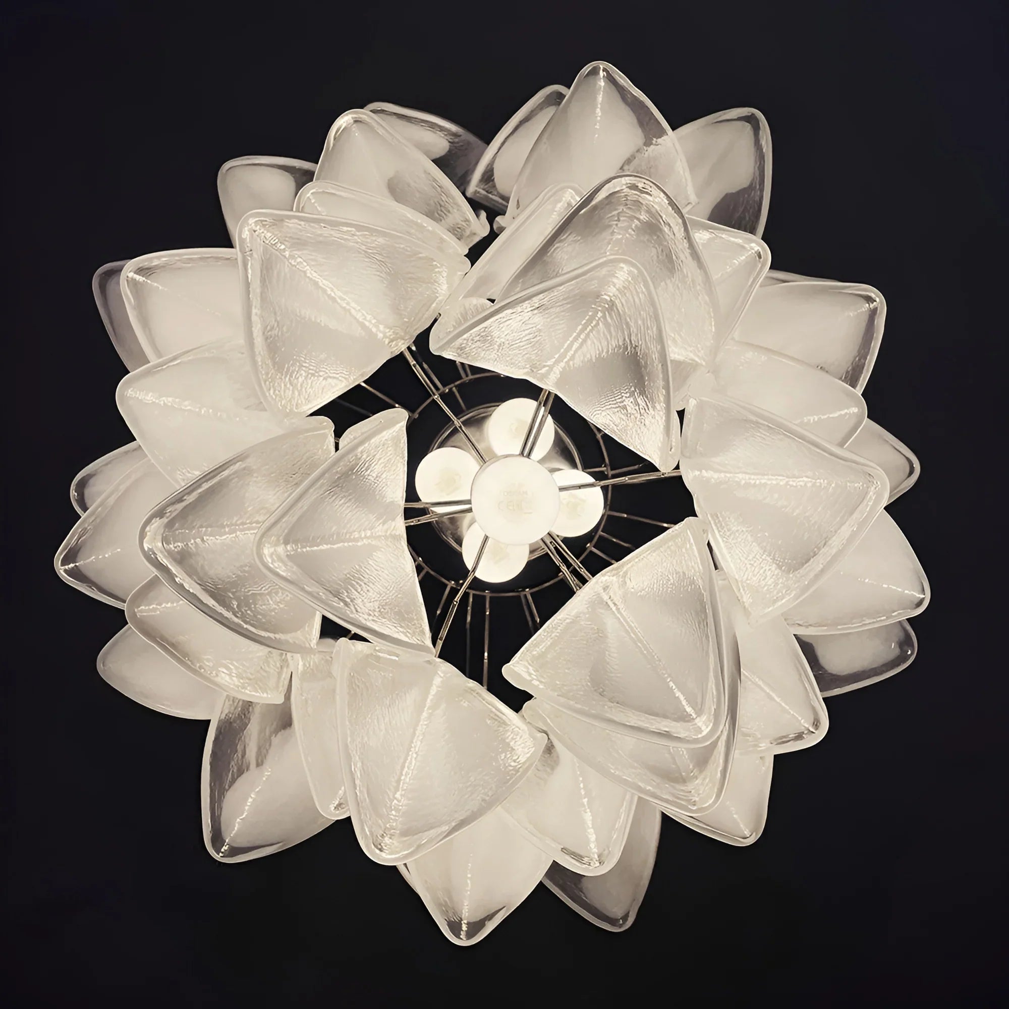 Vintage Murano Rondini Glass Chandelier