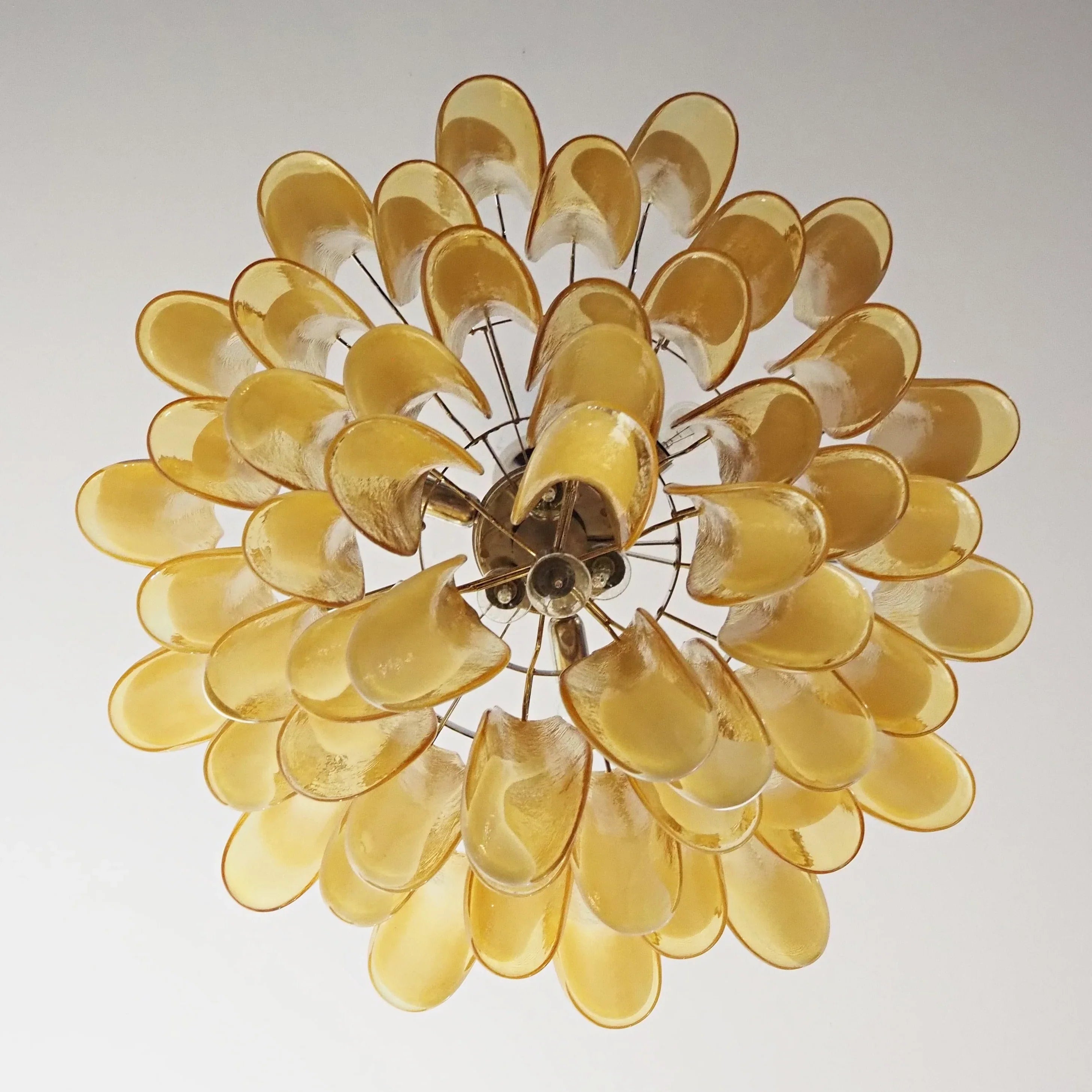 Vintage Caramels Glass Murano Petals Chandelier product image