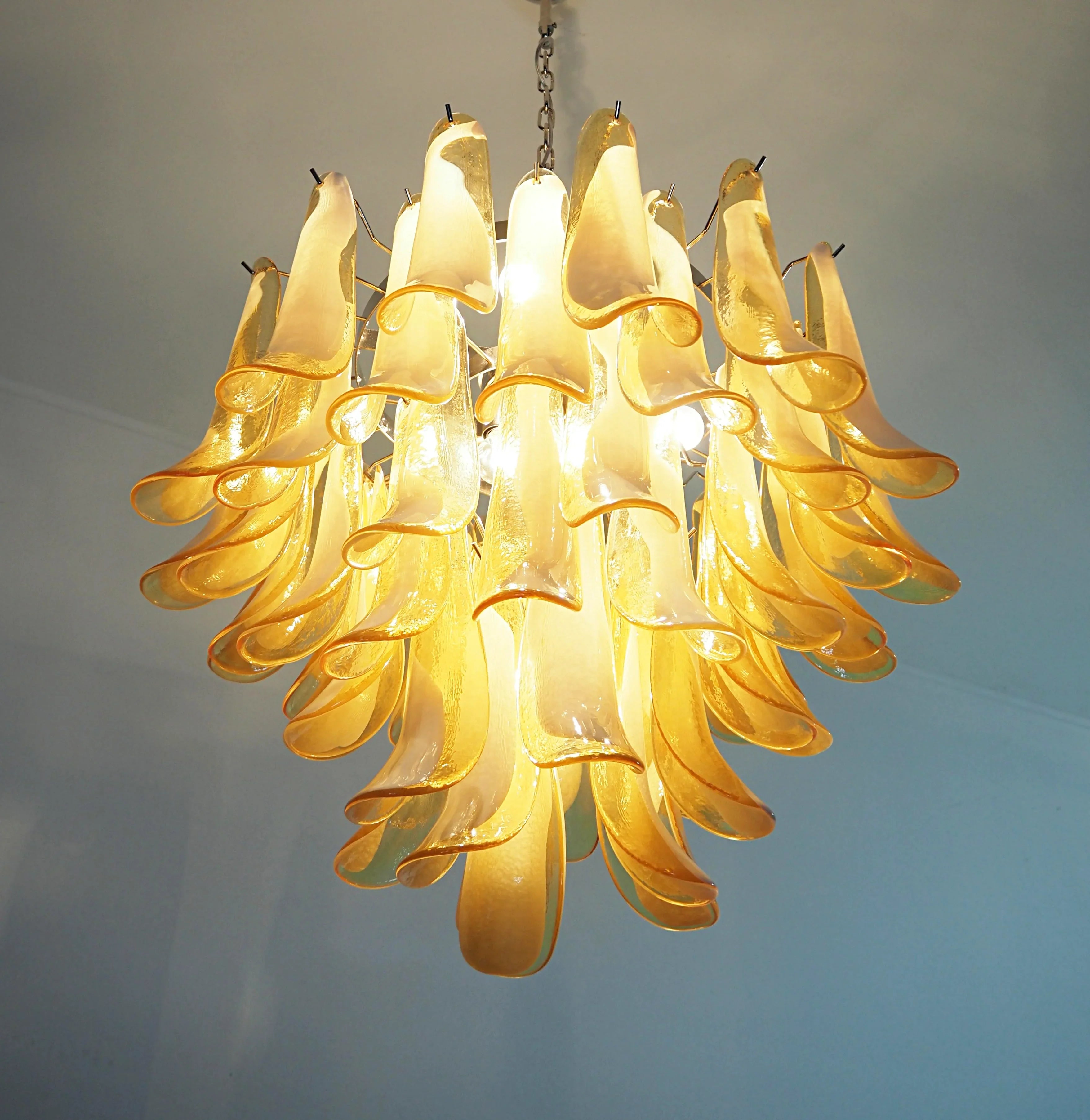 Vintage Caramels Glass Murano Petals Chandelier product image