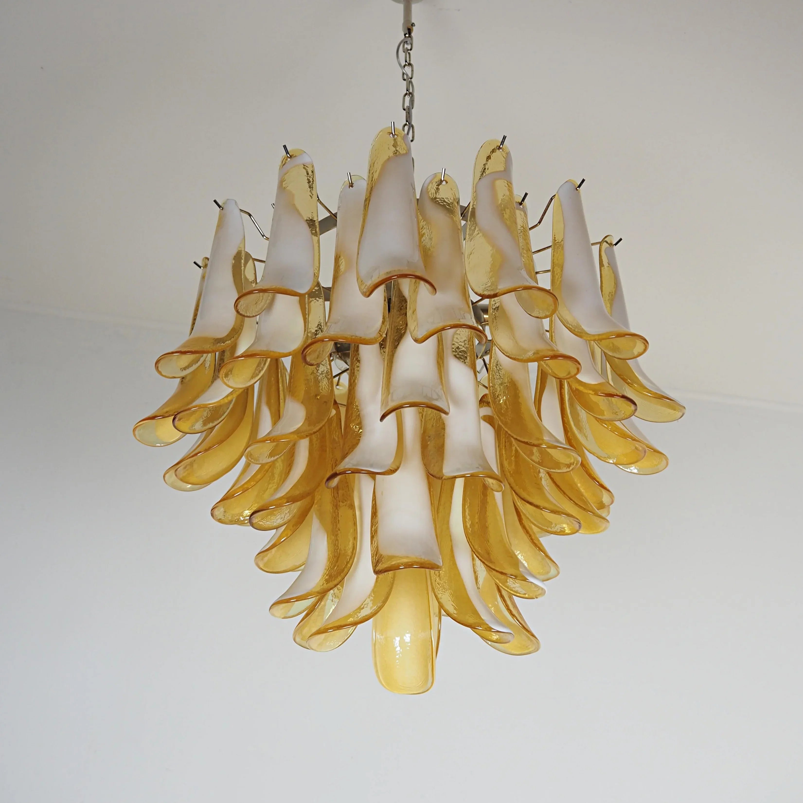 Vintage Caramels Glass Murano Petals Chandelier product image