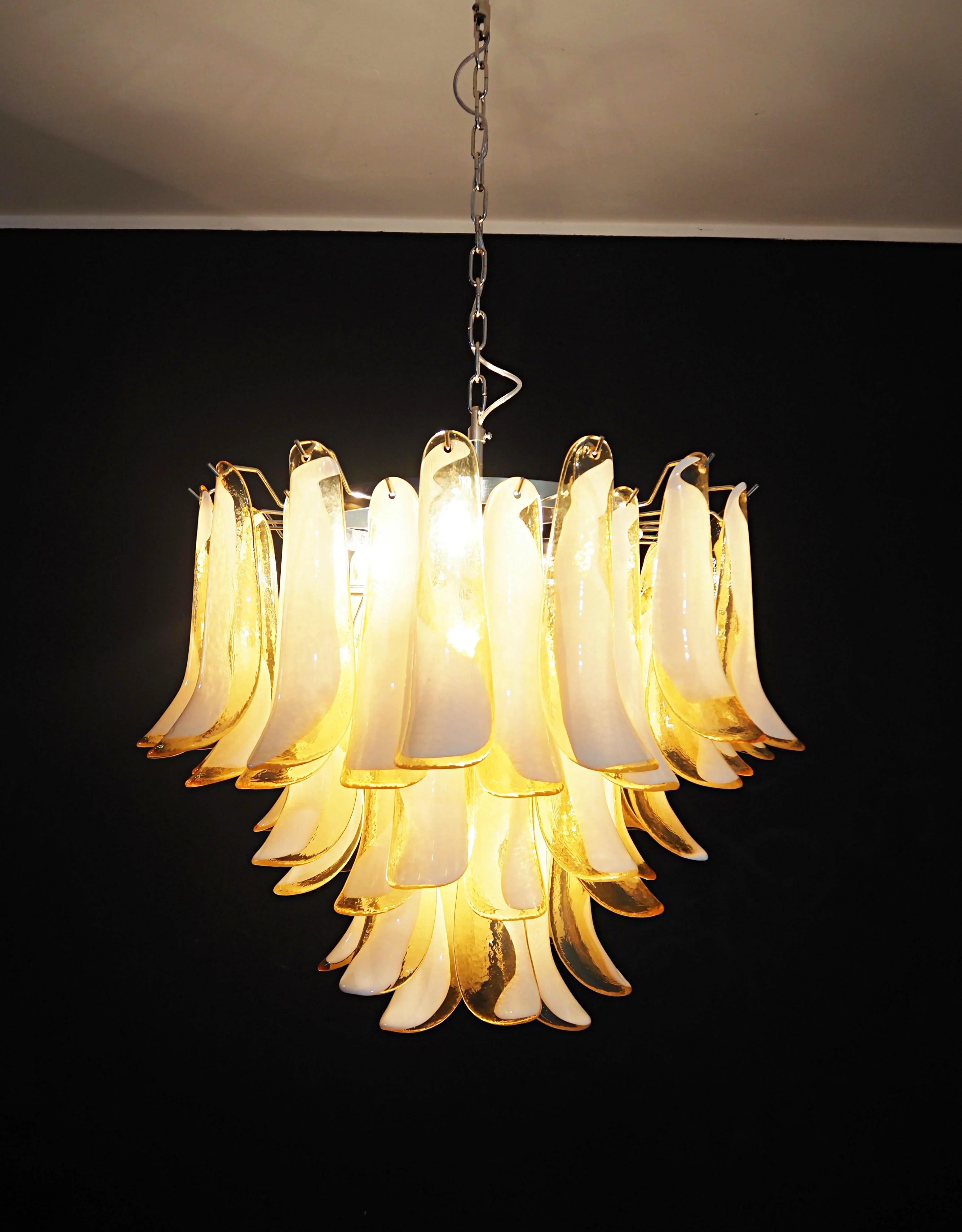 Vintage Caramels Glass Murano Petals Chandelier product image