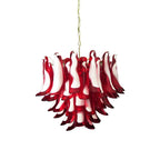 Vintage Red Glass Murano Petals Chandelier product image