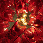 Vintage Red Glass Murano Petals Chandelier product image
