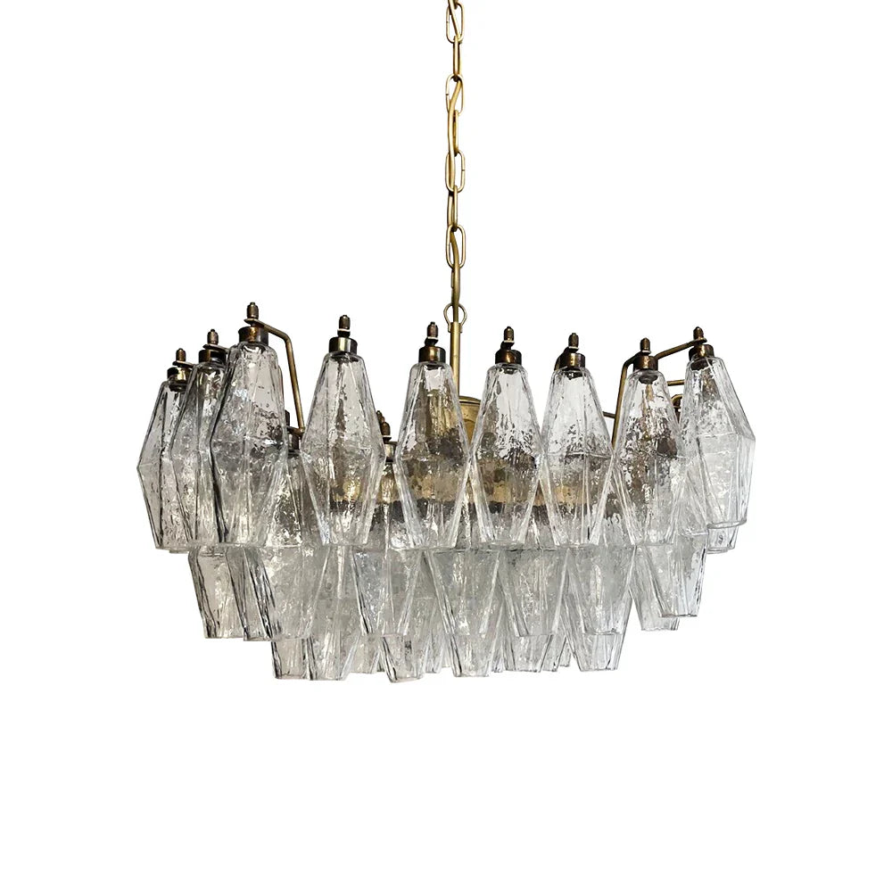 Poliedri Murano Trasparent Chandelier product image