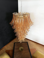 Murano Amber Felch Spiral Chandelier product image