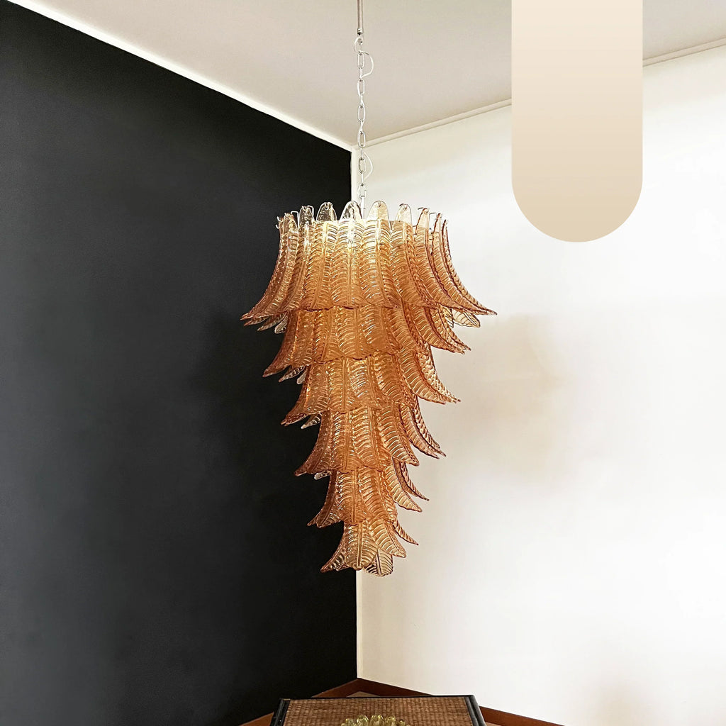 Murano Amber Felch Spiral Chandelier product image