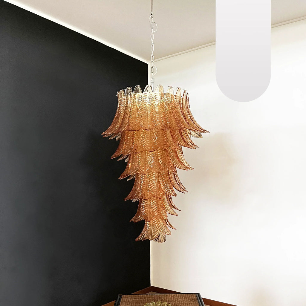 Murano Amber Felch Spiral Chandelier product image