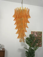 Murano Amber Felch Spiral Chandelier product image