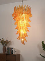 Murano Amber Felch Spiral Chandelier product image