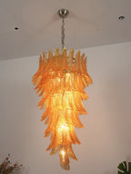 Murano Amber Felch Spiral Chandelier product image