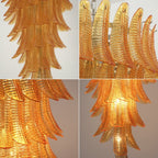 Murano Amber Felch Spiral Chandelier product image