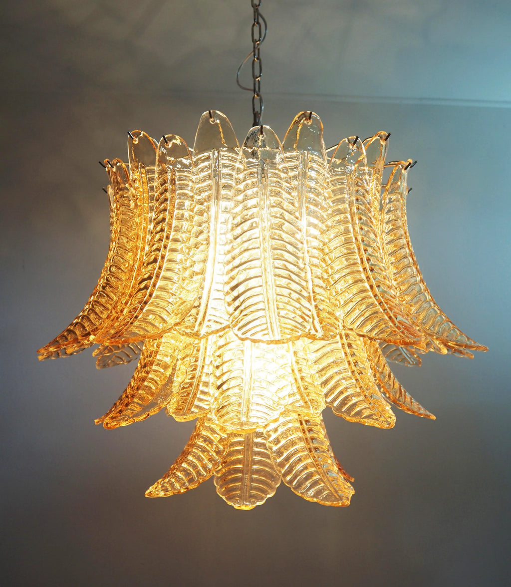 Murano Amber Ferns Glass Chandelier product image