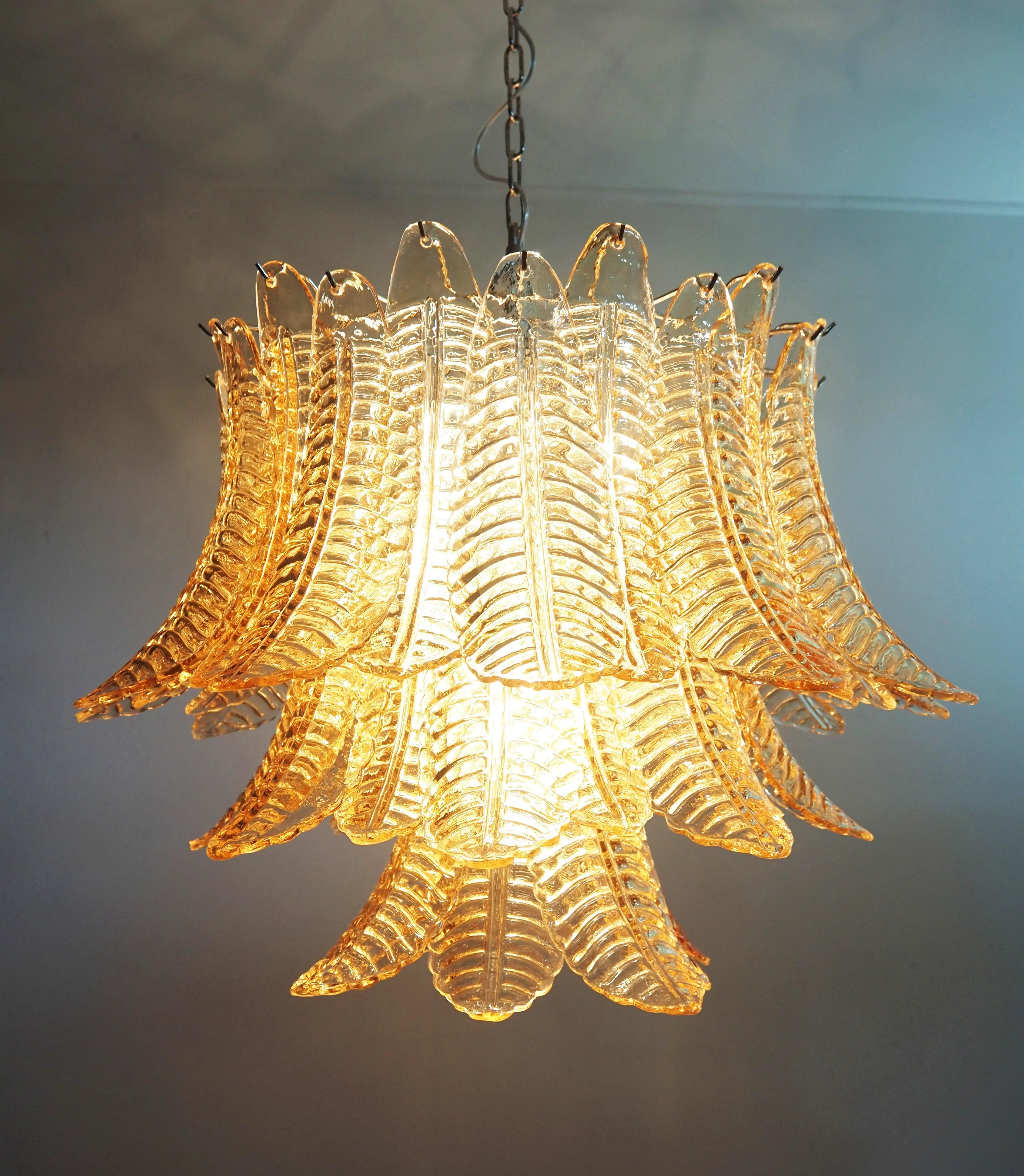 Murano Amber Ferns Glass Chandelier product image