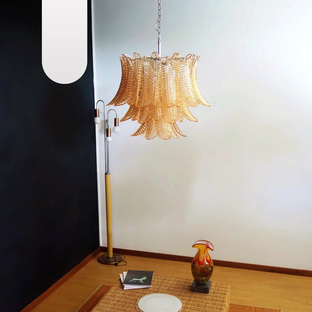 Murano Amber Ferns Glass Chandelier product image