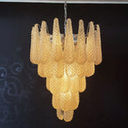 Vintage Amber Murano Glass Petals Drop Chandelier product image