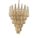 Vintage Amber Murano Glass Petals Drop Chandelier product image