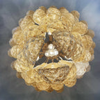 Vintage Amber Murano Glass Petals Drop Chandelier product image