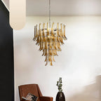 Murano Amber Glass Petals Chandelier product image