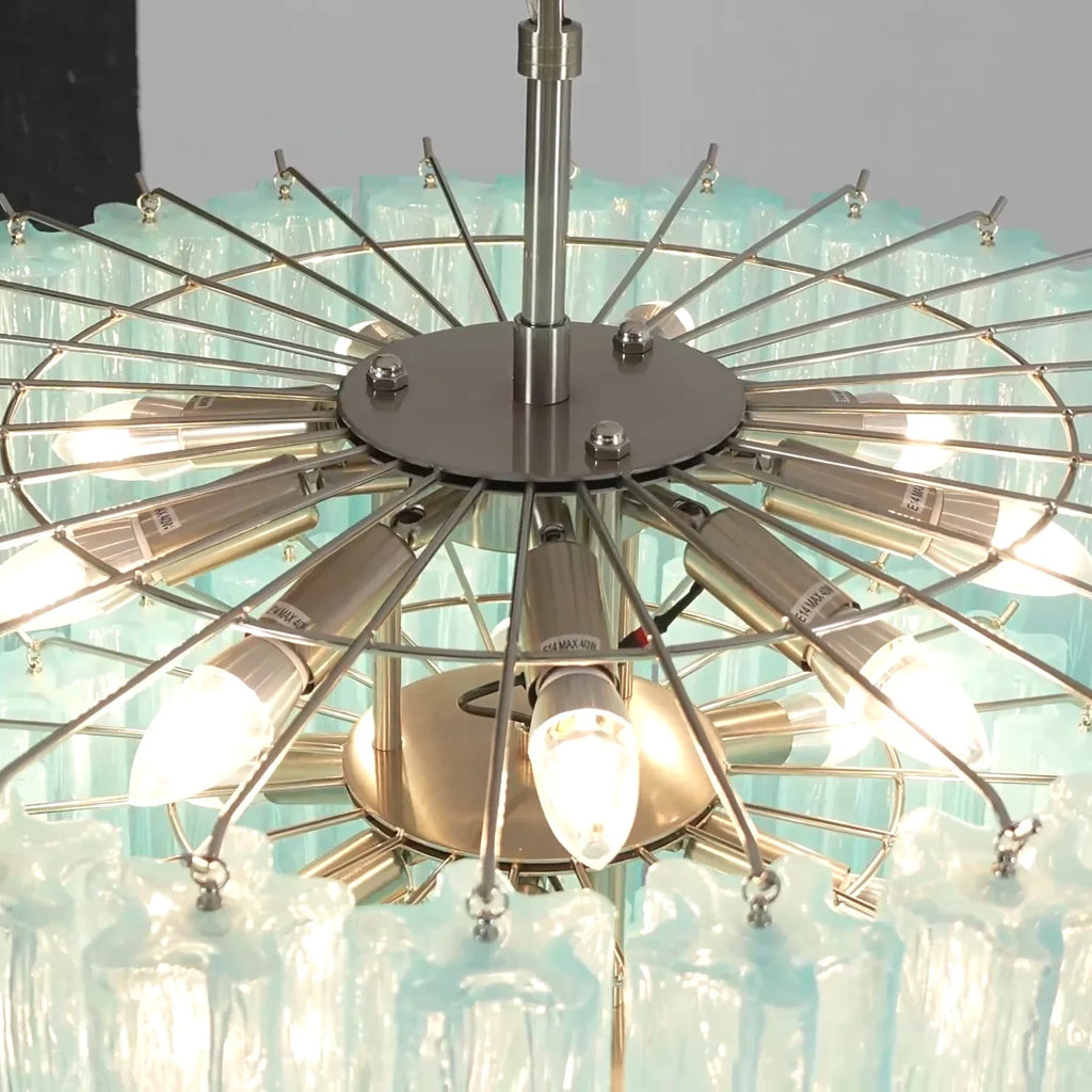 Murano Blue Glass Tubes Chandelier product image