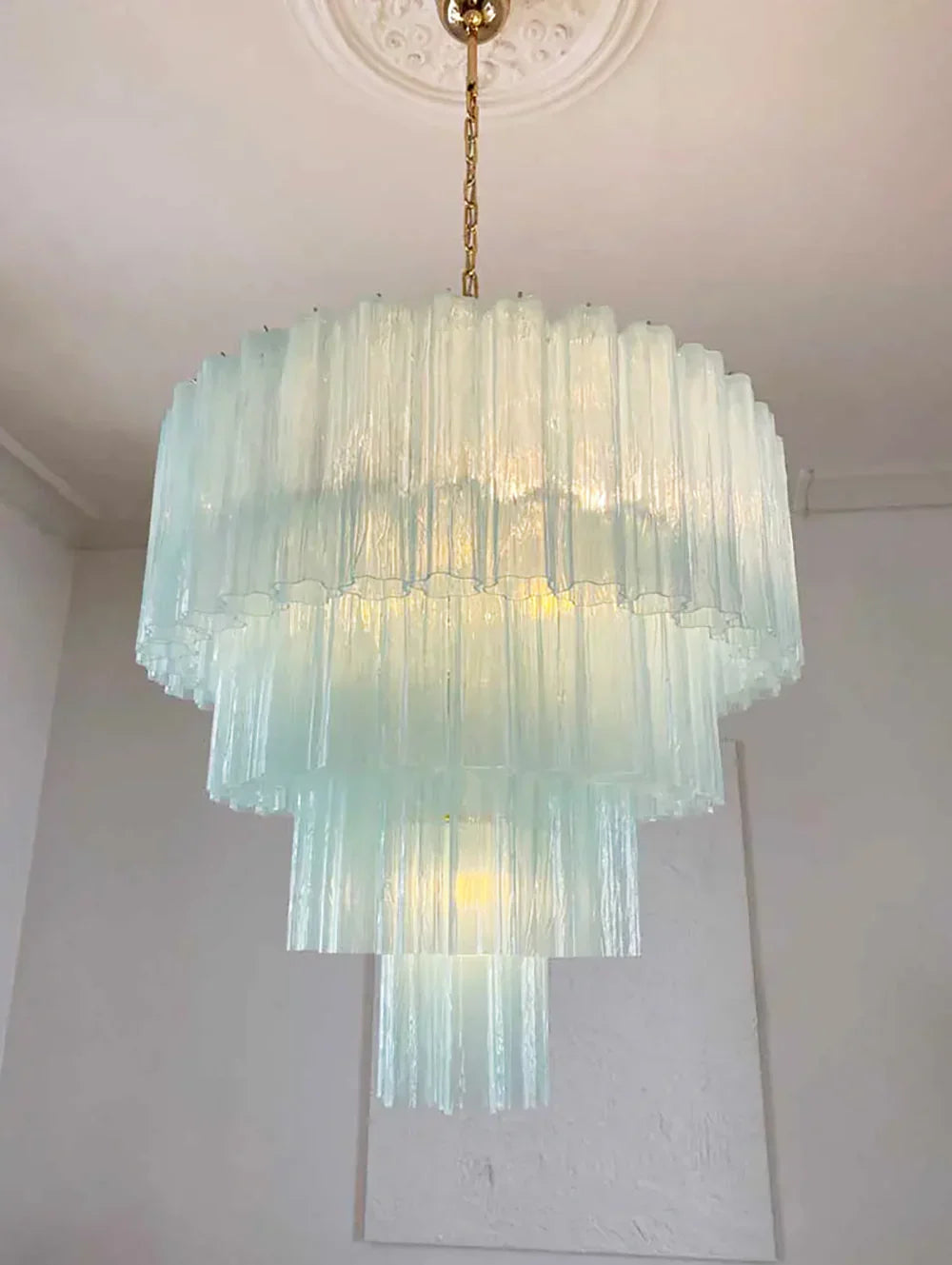 Murano Blue Glass Tubes Chandelier product image