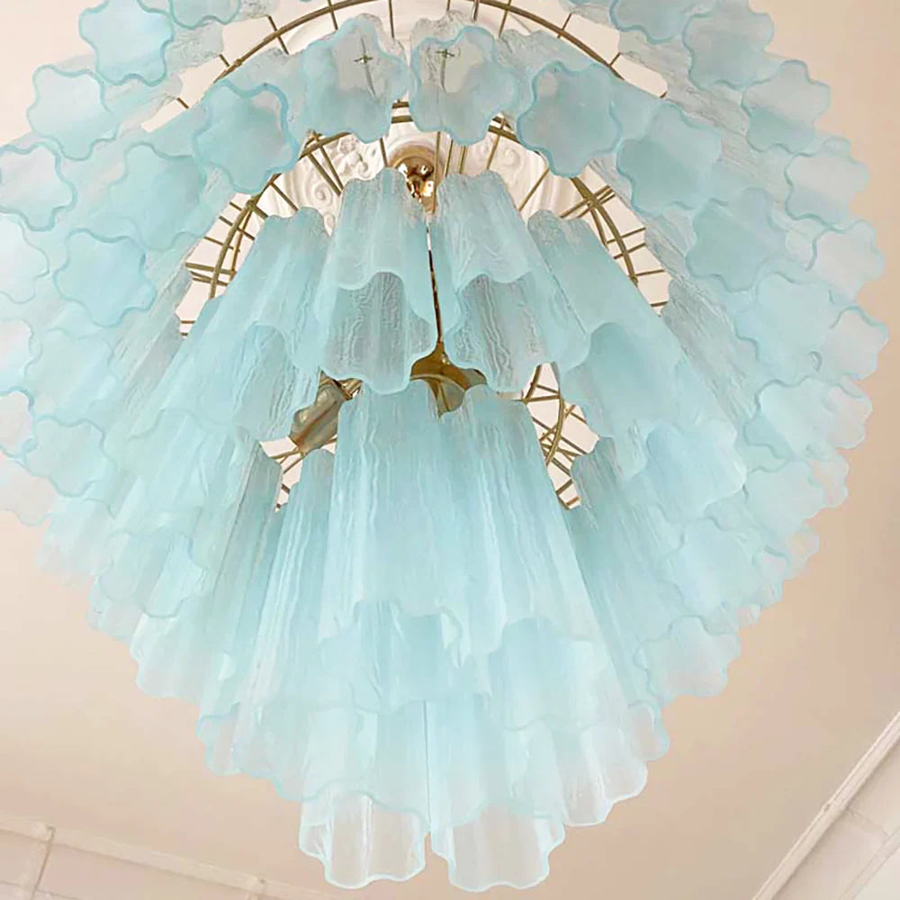 Murano Blue Glass Tubes Chandelier product image