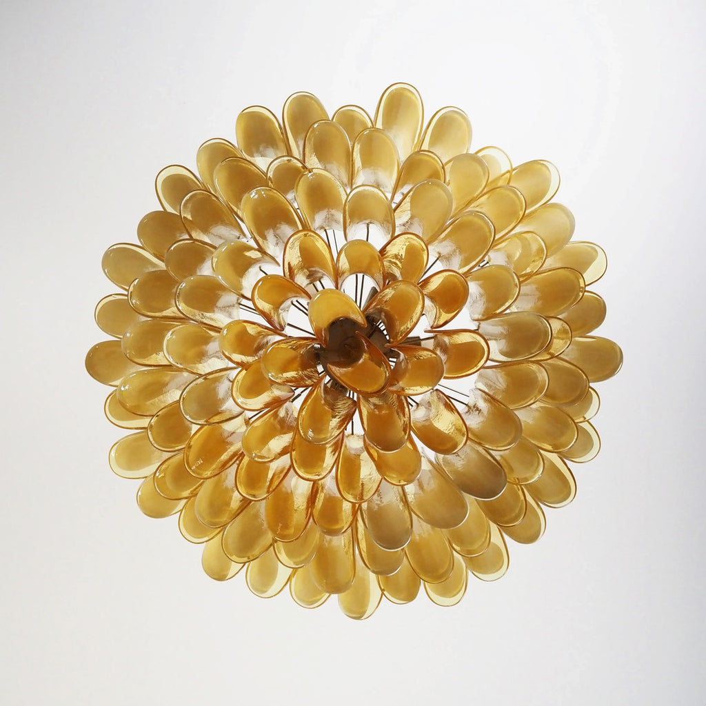 Murano Caramel Glass Petal Chandelier product image