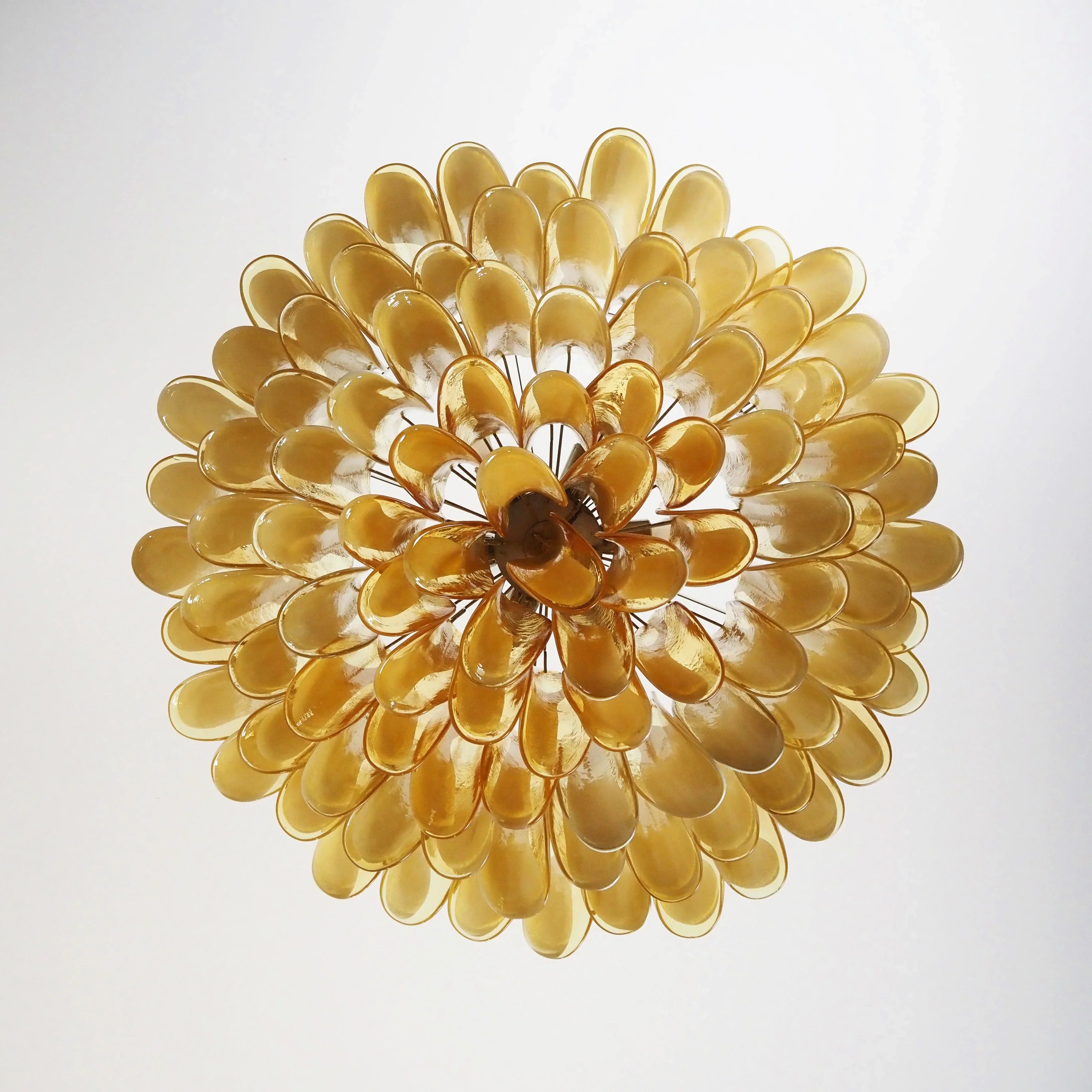 Murano Caramel Glass Petal Chandelier product image