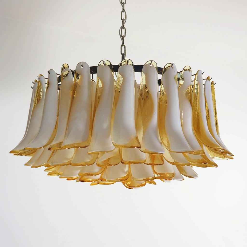 Murano Caramel Glass Petal Chandelier product image