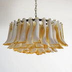 Murano Caramel Glass Petal Chandelier product image