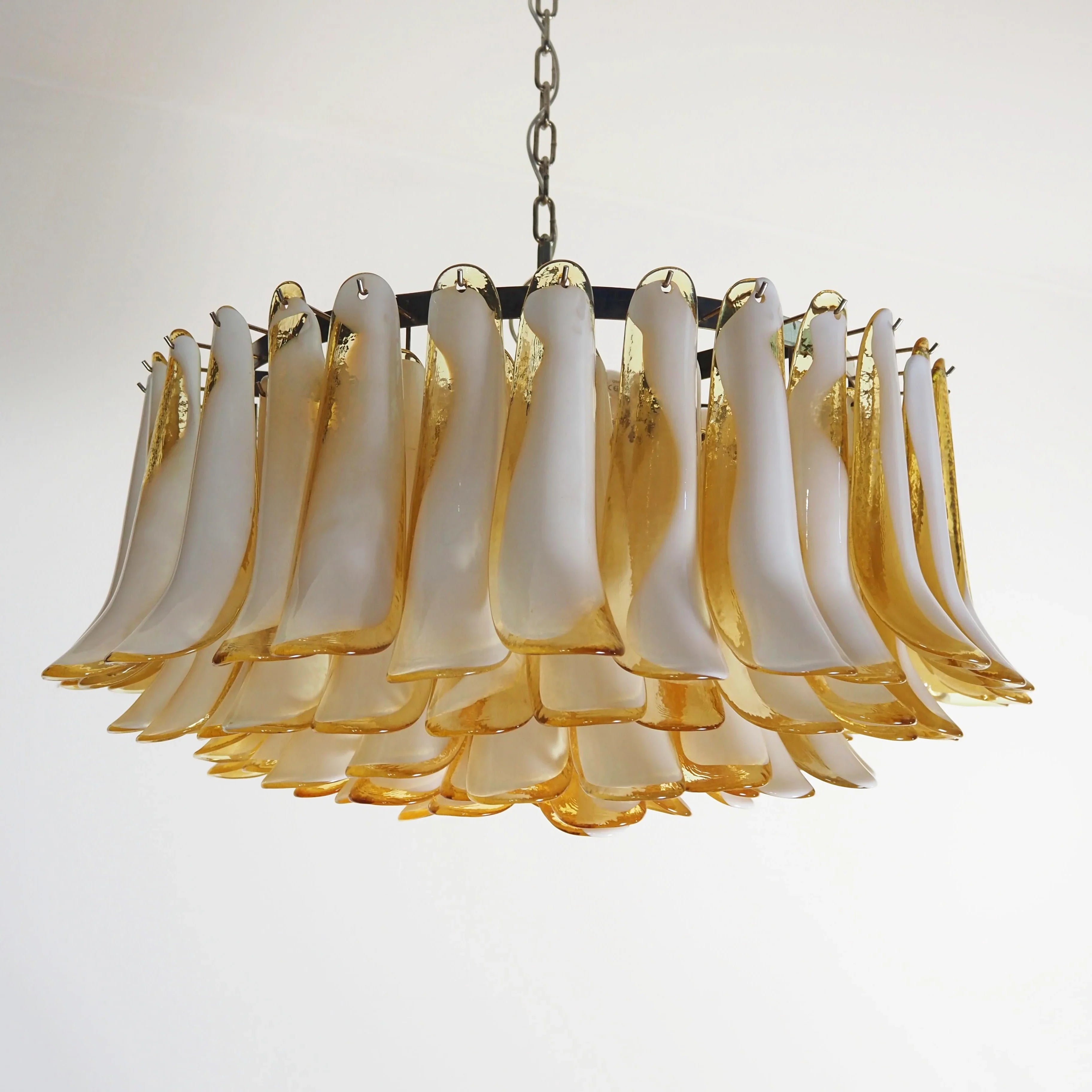 Murano Caramel Glass Petal Chandelier product image