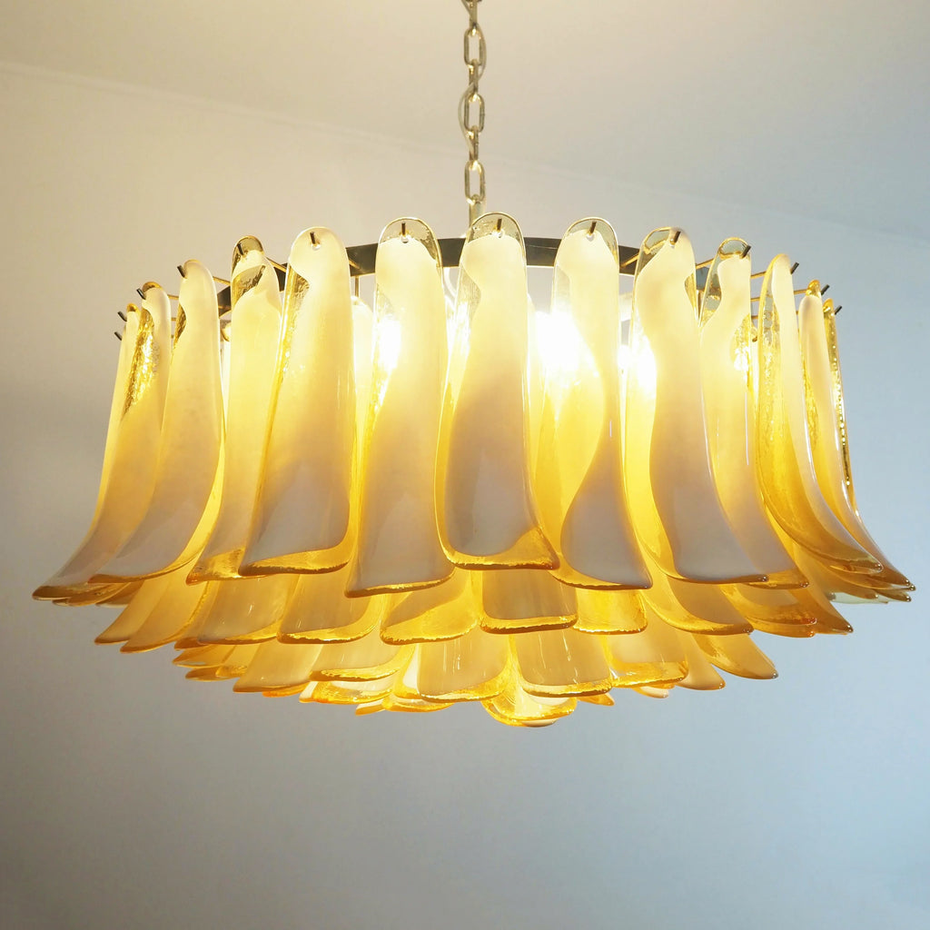 Murano Caramel Glass Petal Chandelier product image