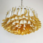 Murano Caramel Glass Petal Chandelier product image
