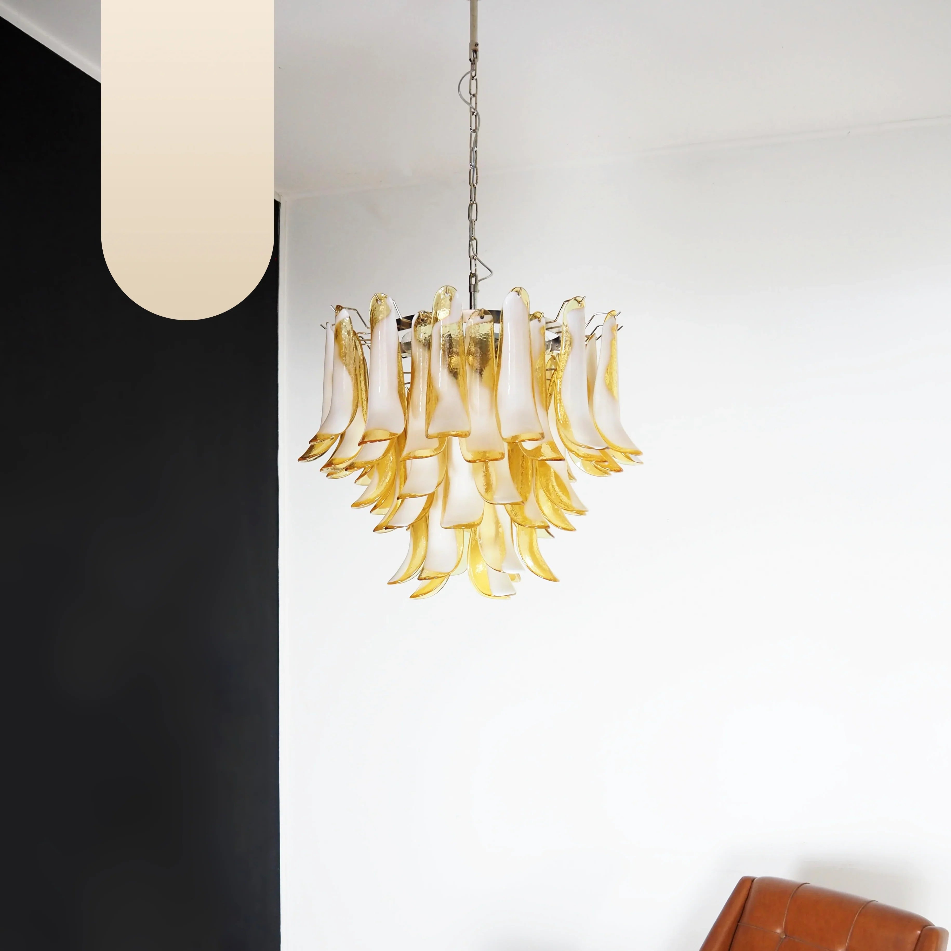 Vintage Caramels Glass Murano Petals Chandelier product image