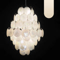 Huge Vintage Murano White Disks Chandelier product image