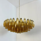 Murano Poliedri Faceted Amber Glass Chandelier product image