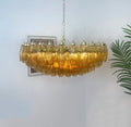 Murano Poliedri Faceted Amber Glass Chandelier product image