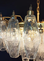 Murano Poliedri Faceted Transparent Glass Chandelier product image