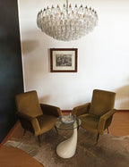 Murano Poliedri Faceted Transparent Glass Chandelier product image