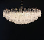 Murano Poliedri Faceted Transparent Glass Chandelier product image
